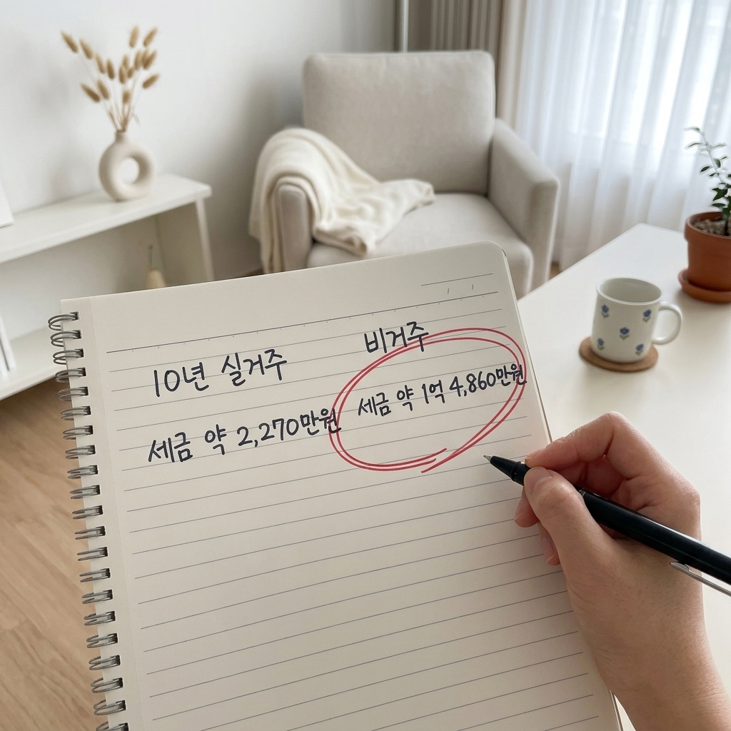 안 살고 판 집은 공제가 다르다