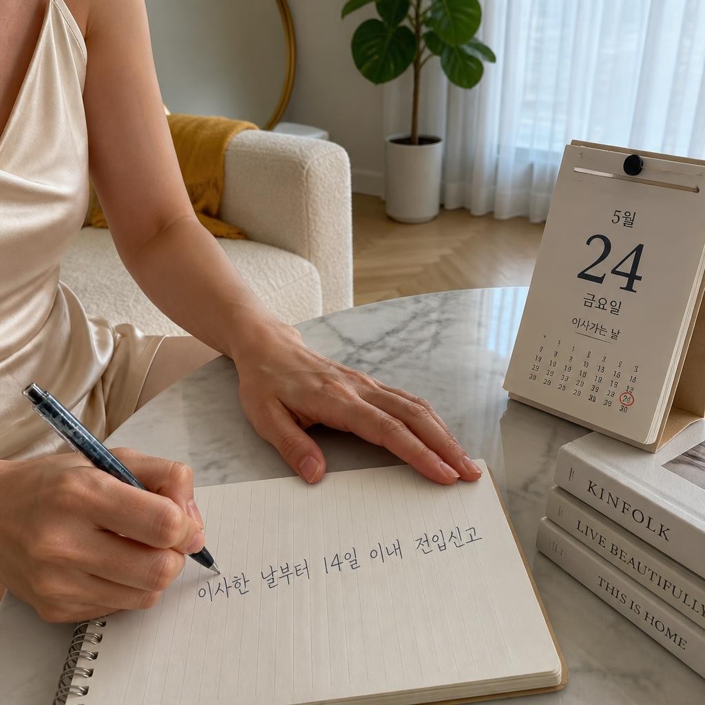 이사 전입신고 기간은 14일, 기산일은 계약일이 아니라 이사한 날입니다