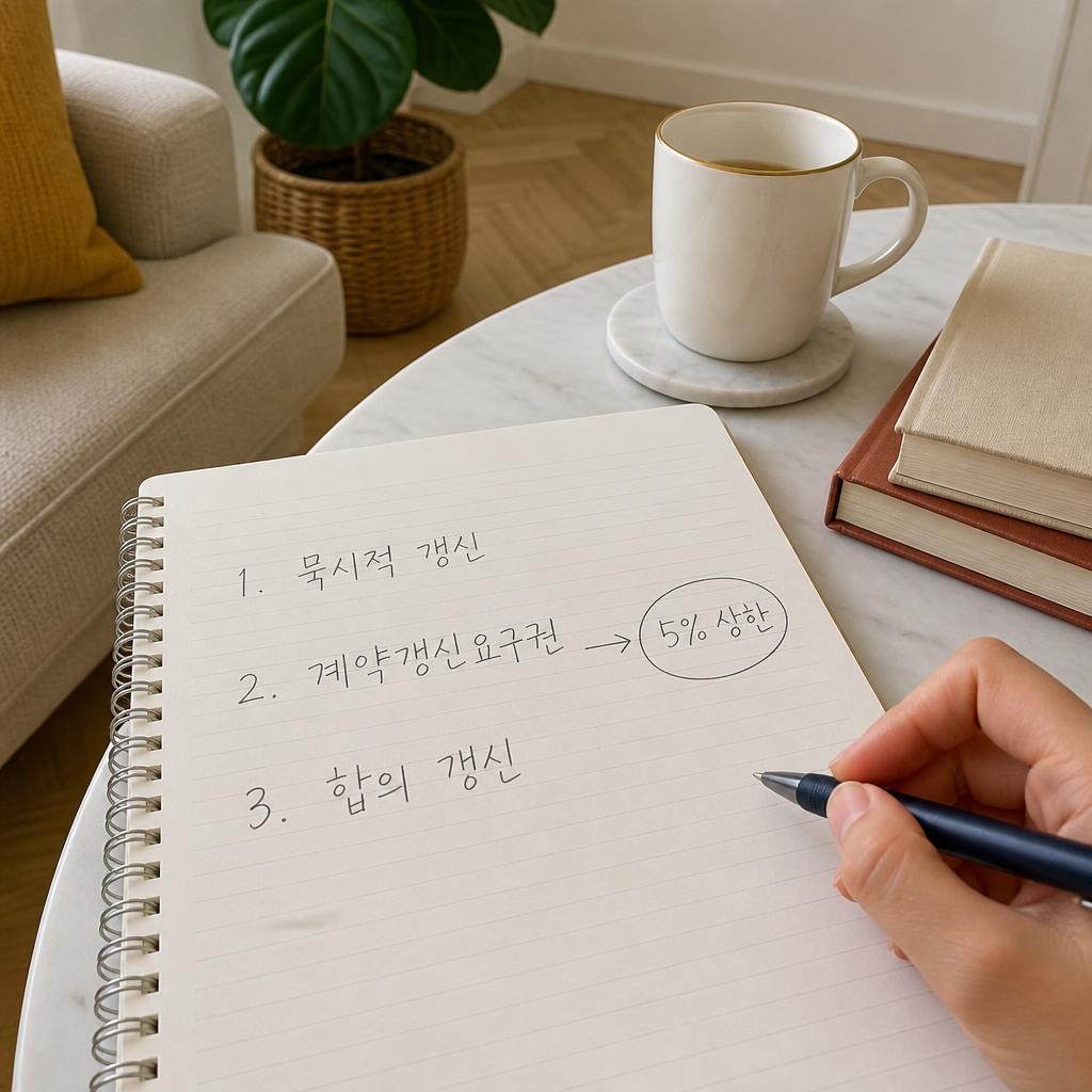 갱신 방식 세 가지, 계약서를 쓰는지가 여기서 갈립니다