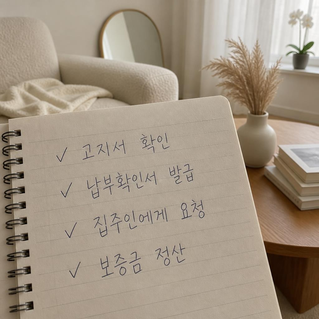 돌려받는 순서, 이사 당일에 몰아서 하지 마세요