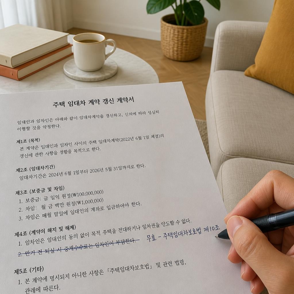 갱신 계약서 특약에 이 한 줄, 있어도 효력이 없습니다