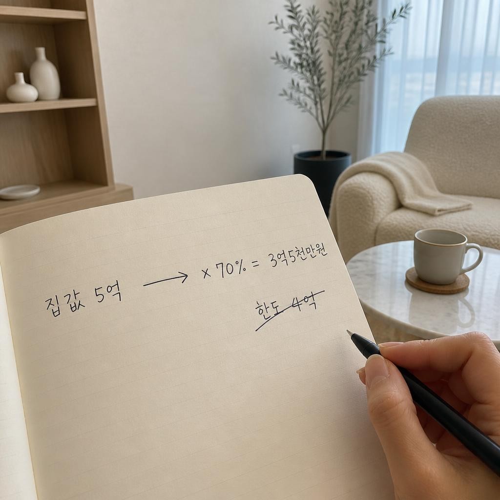 한도 4억이라는 숫자보다 LTV가 먼저입니다