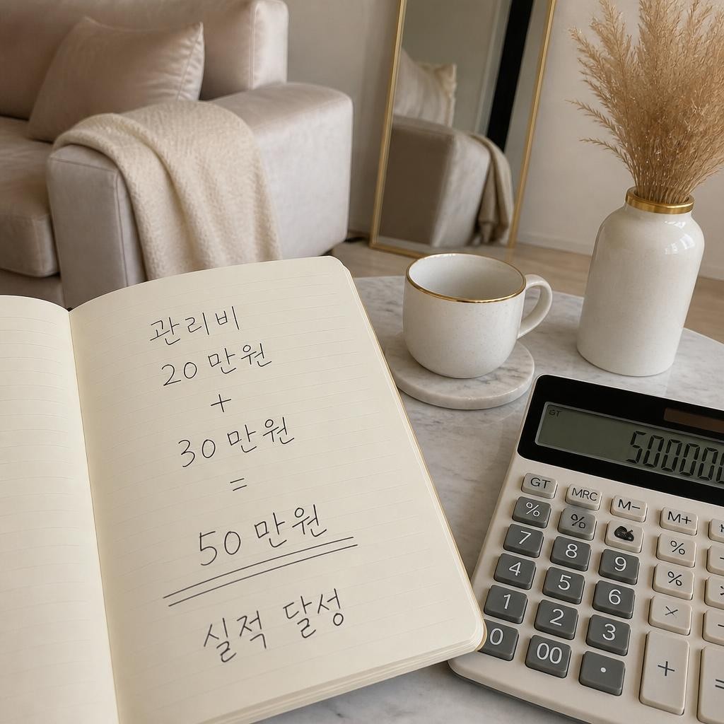 관리비가 실적에 들어간다는 말이 왜 셀링포인트일까