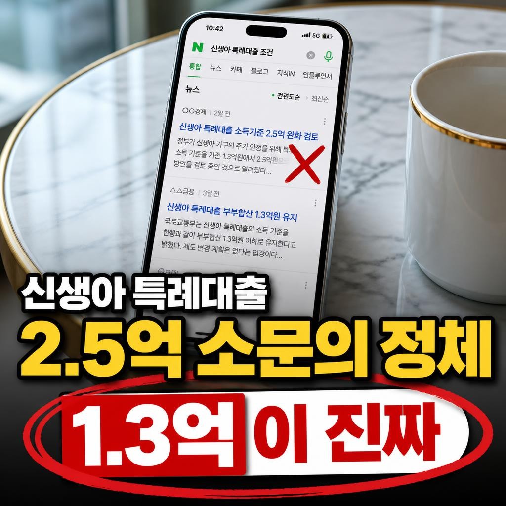 신생아 특례대출 조건, 아직도 도는 2.5억 소문의 정체