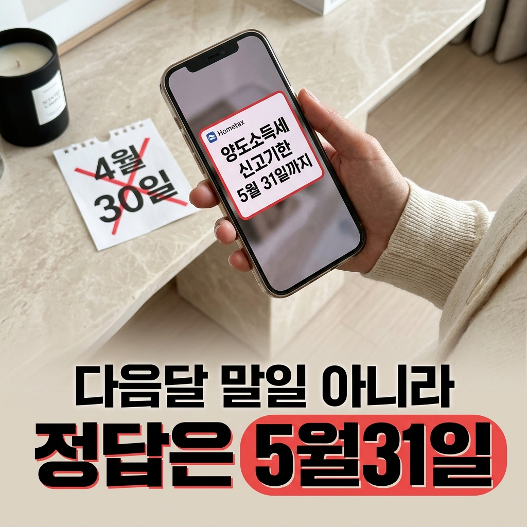 양도세 신고기간, 다음달 말일이 아니다