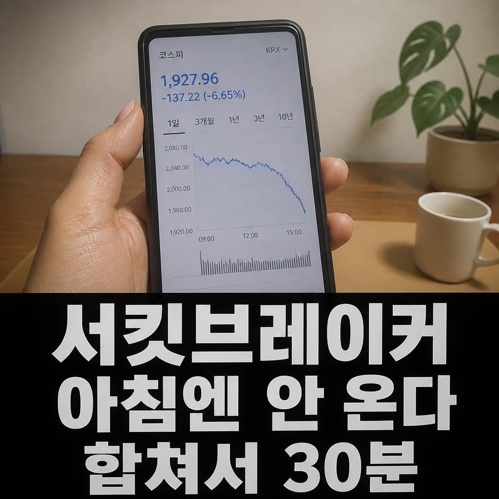 서킷브레이커 시간, 아침에 안 온다
