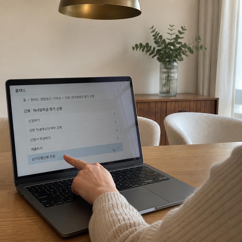 27일에 안 들어왔으면 홈택스 심사진행상황 조회