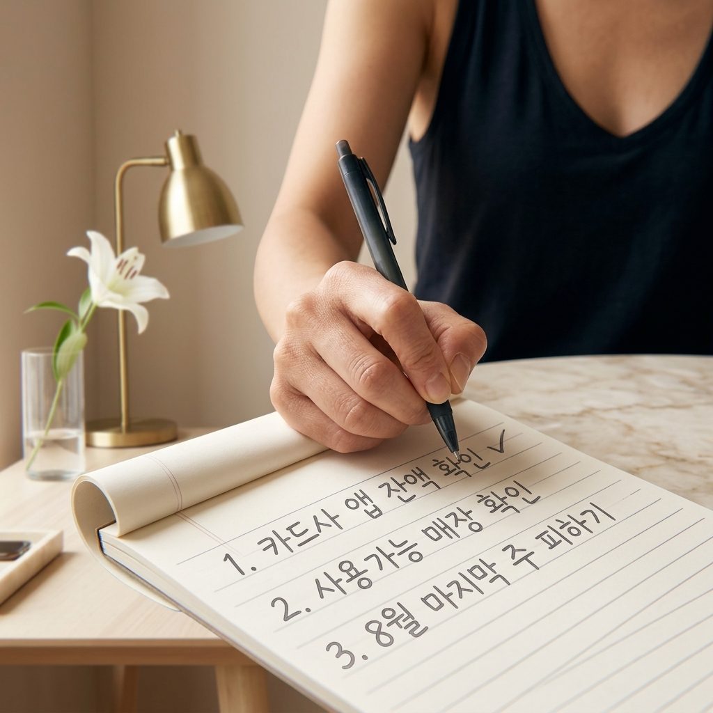8월 31일까지 25일, 지금 할 일 셋