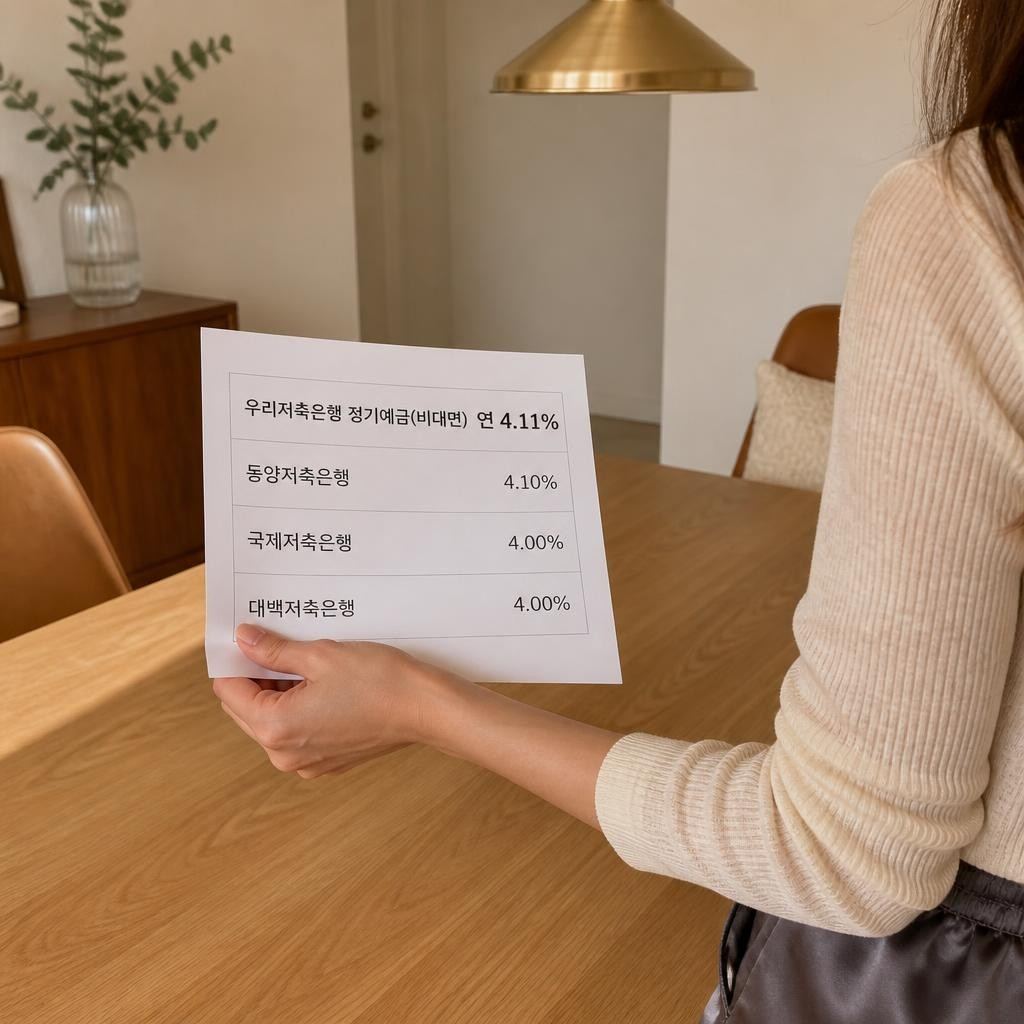 정기예금 금리비교, 최고 금리는 연 4.11%