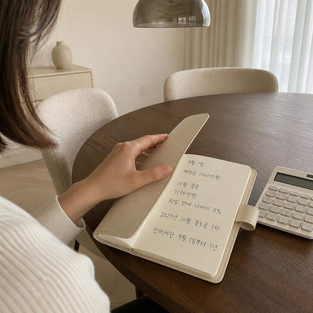 계약 때 1000만원, 30일 안에 나머지 5%