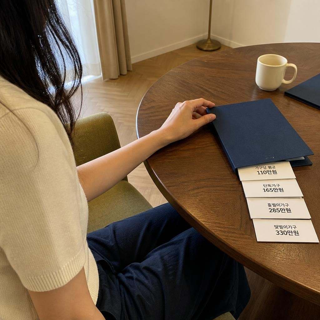 가구당 평균 110만원, 최대는 165·285·330만원