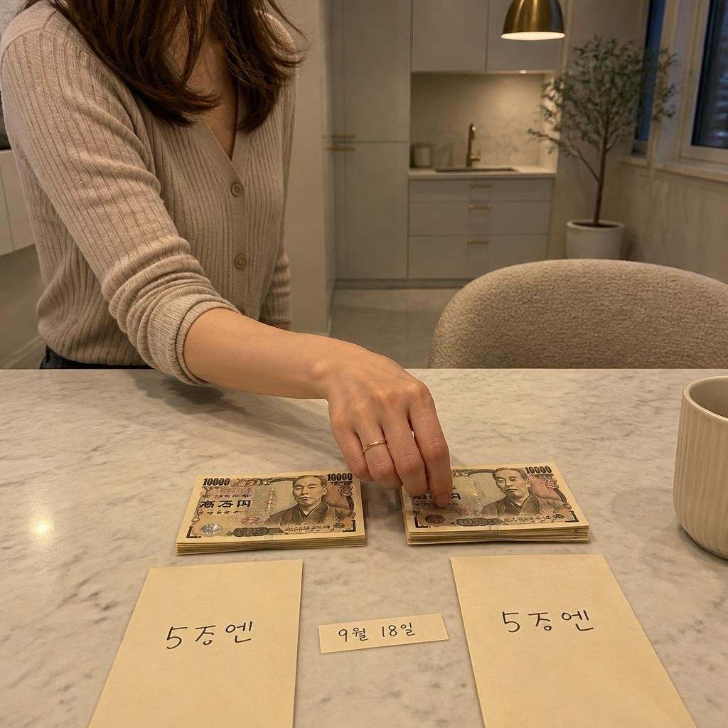 10만엔이면 지금 5만엔, 9월 18일 뒤 5만엔