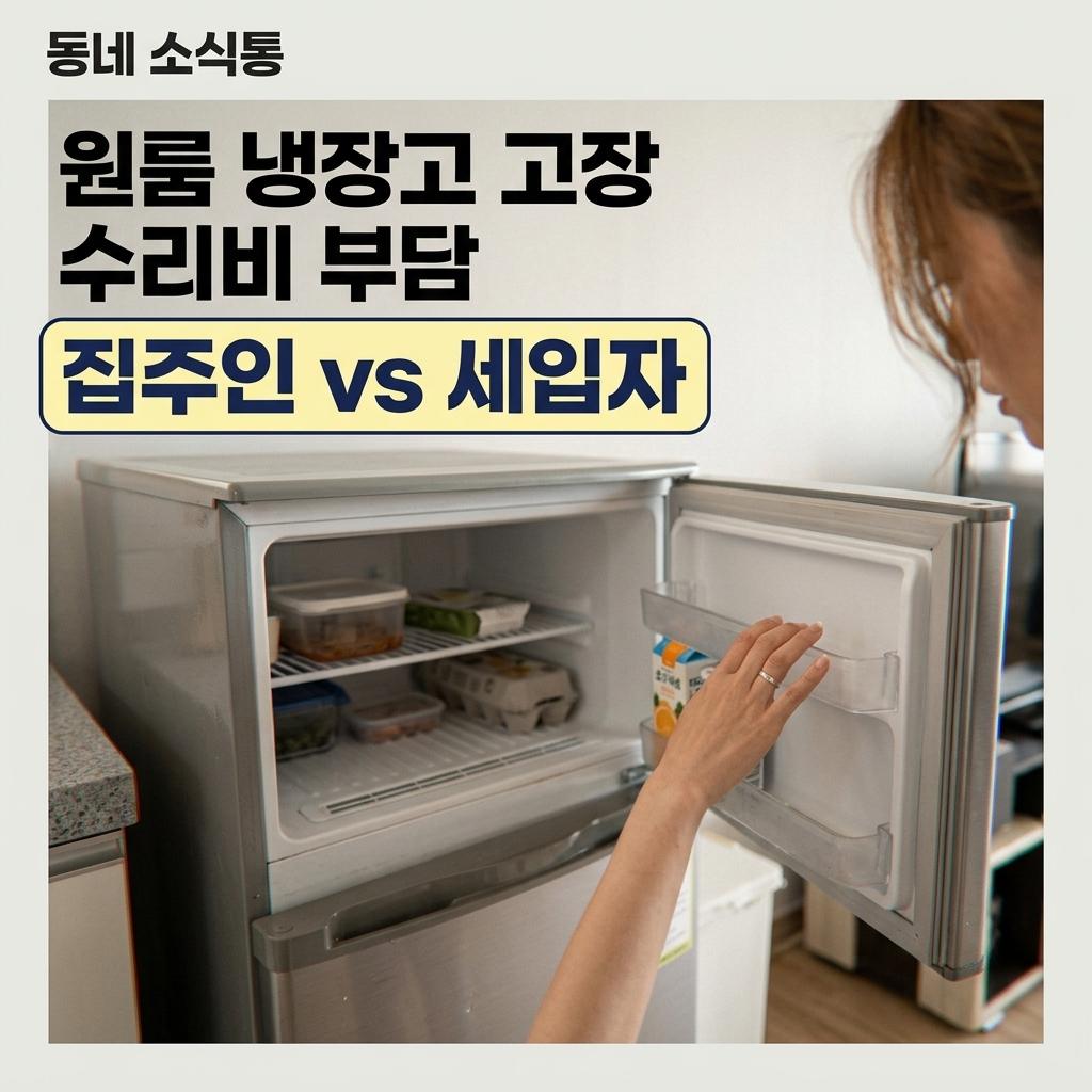 원룸 냉장고 고장 집주인과 세입자, 수리비는 누가 내나