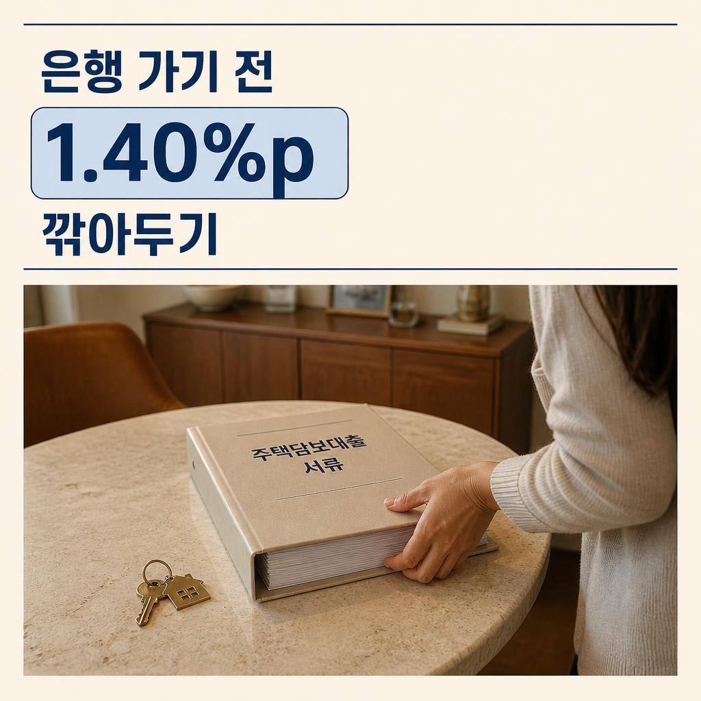 은행 가기 전에 1.4%p 깎아 두는 주택담보대출 금리