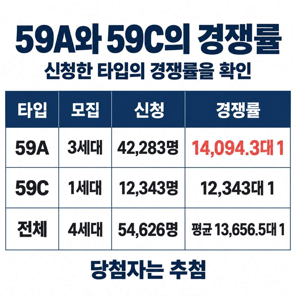 59A와 59C의 경쟁률은 다르다