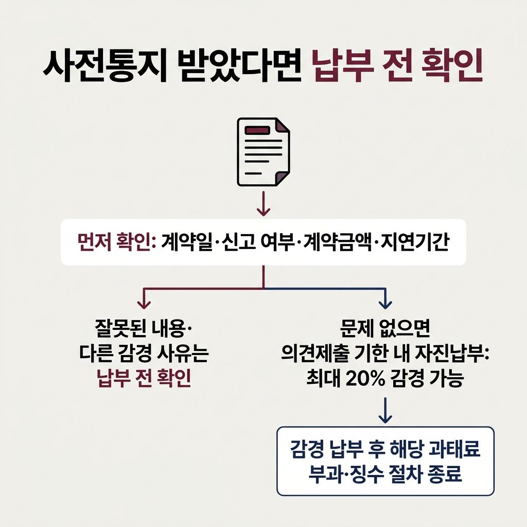 사전통지를 받았다면 납부 전에 확인할 것