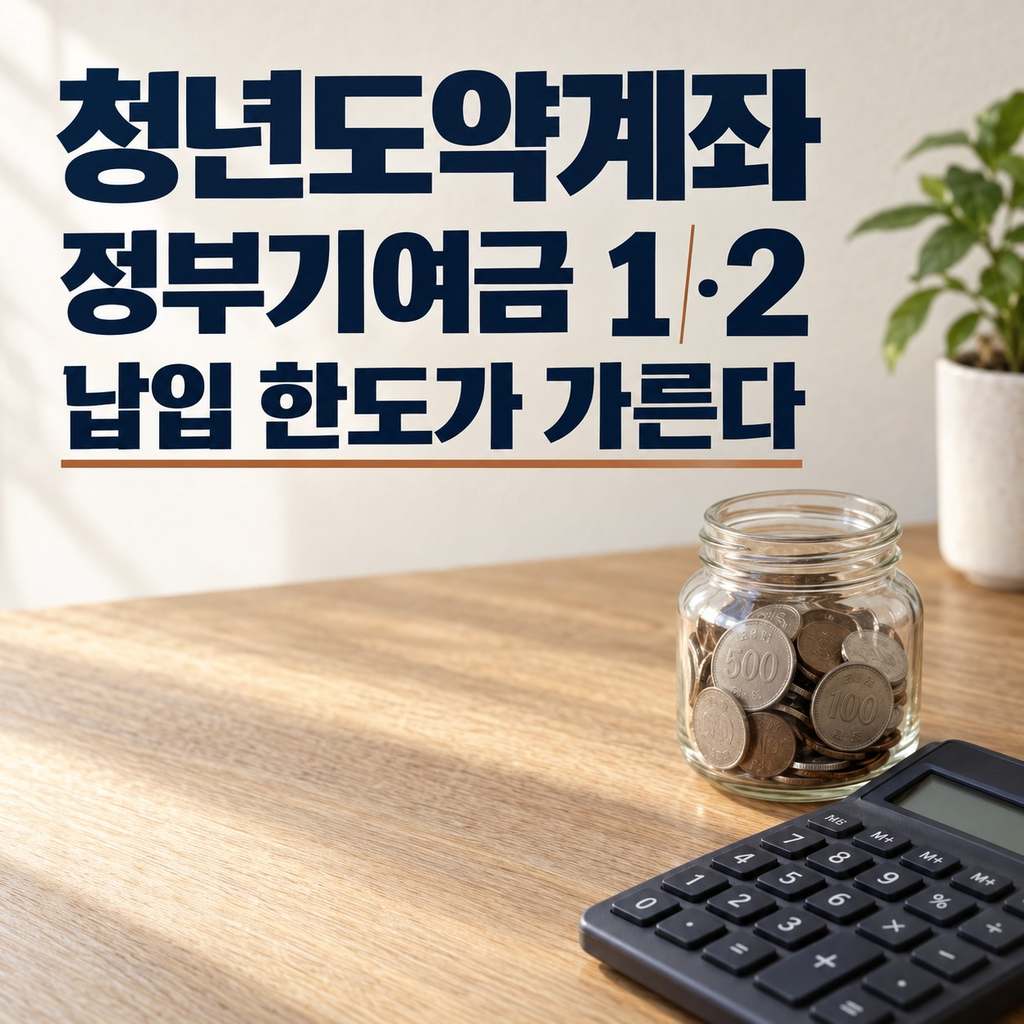 청년도약계좌 정부기여금 1 2 차이, 납입금 어디까지 붙는지가 다르다