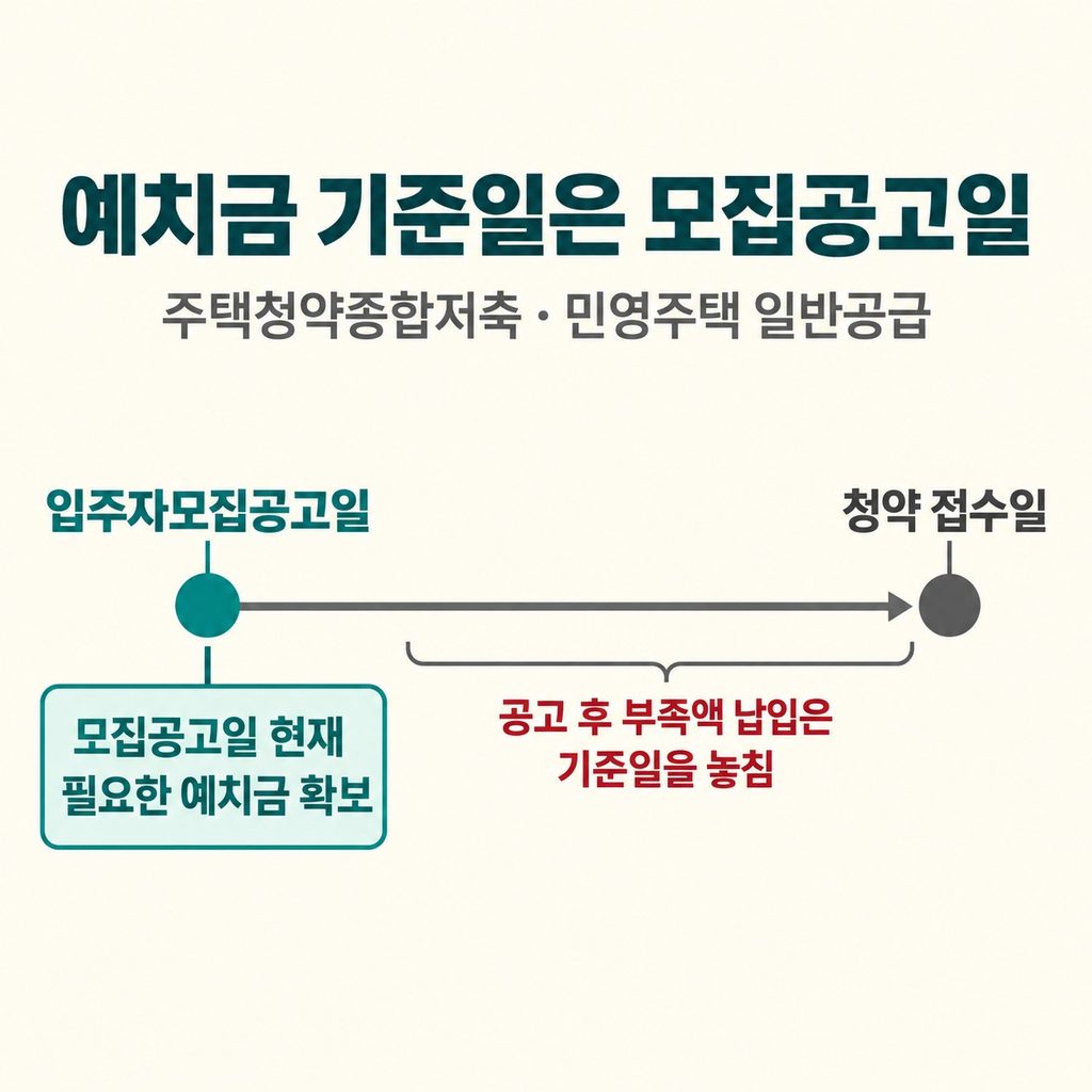 부족한 돈은 모집공고일까지 채워야 한다