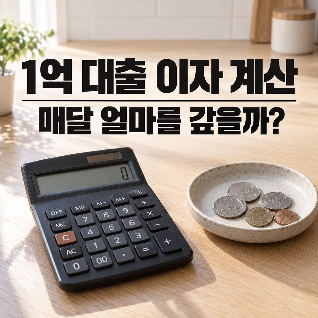 1억 대출 이자 계산, 연 4%라면 매달 얼마를 갚을까
