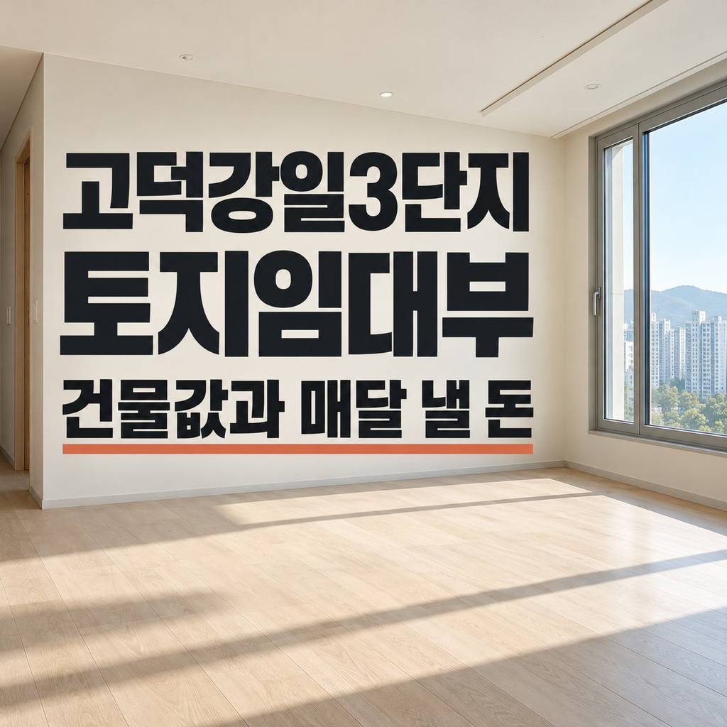 고덕강일3단지 토지임대부, 건물값과 매달 낼 돈부터 따져보자