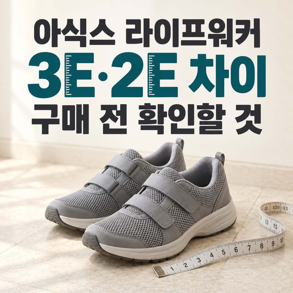 아식스 라이프워커 3e 2e 차이, 발둘레와 구매 전 확인할 것