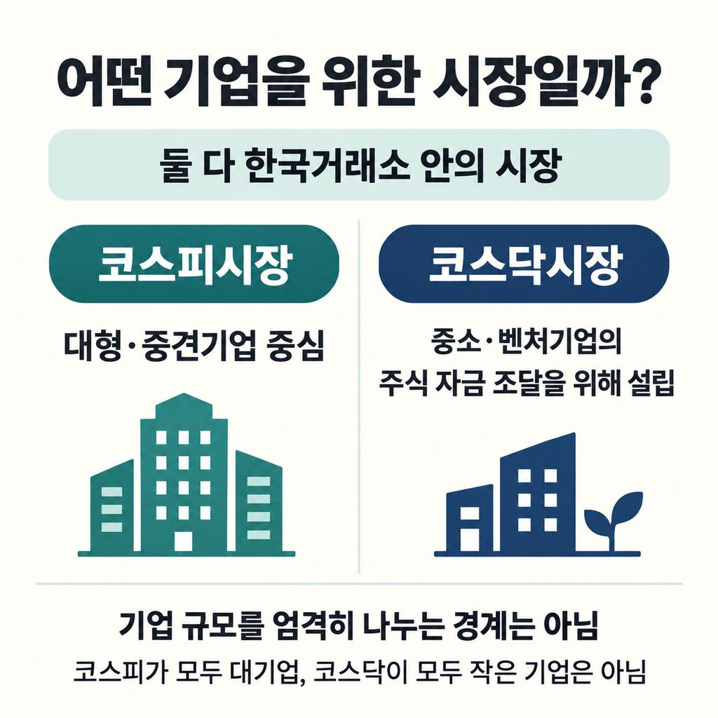 코스피와 코스닥, 어떤 기업이 모인 시장일까