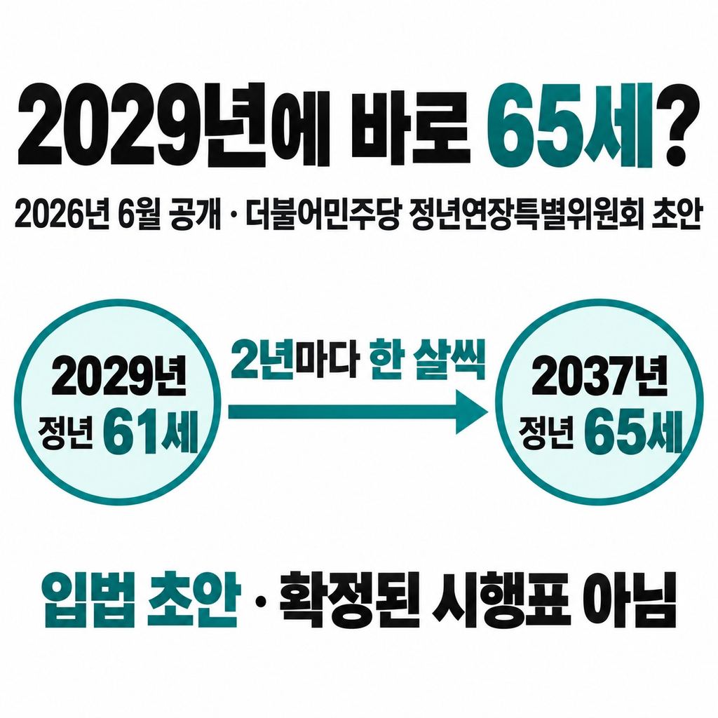 2029년은 단계적 정년연장 초안의 시작 연도다