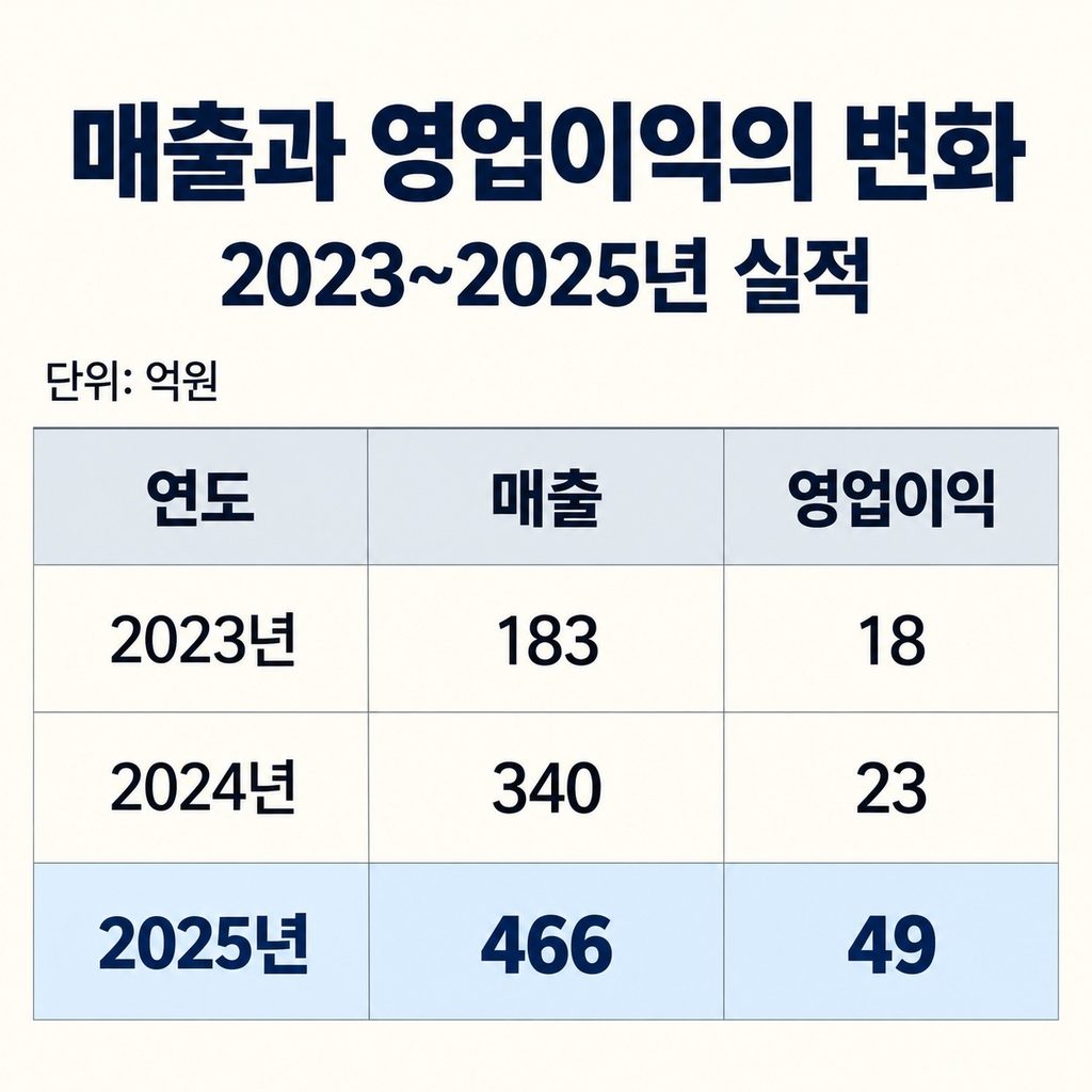 2025년에는 매출보다 영업이익이 더 빠르게 늘었다