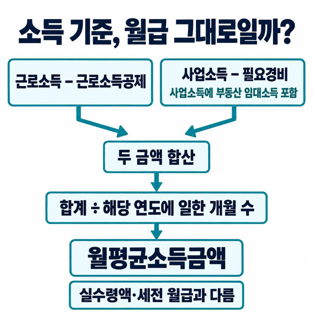 일을 해도 받을 수 있지만, 월급 그대로 비교하면 안 된다