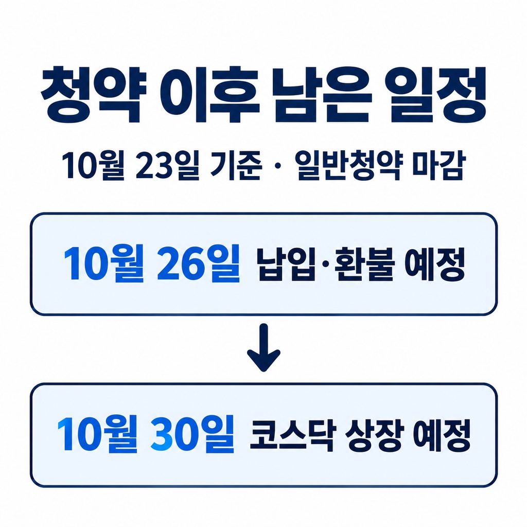 일반청약 마감, 이제 환불과 상장 일정이 남았다
