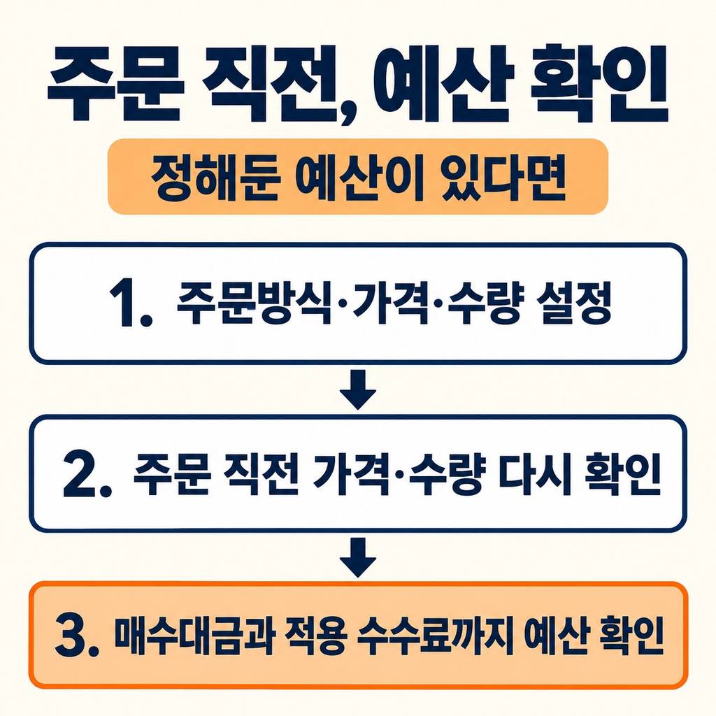 살 수량을 정하고 주문금액을 확인한다