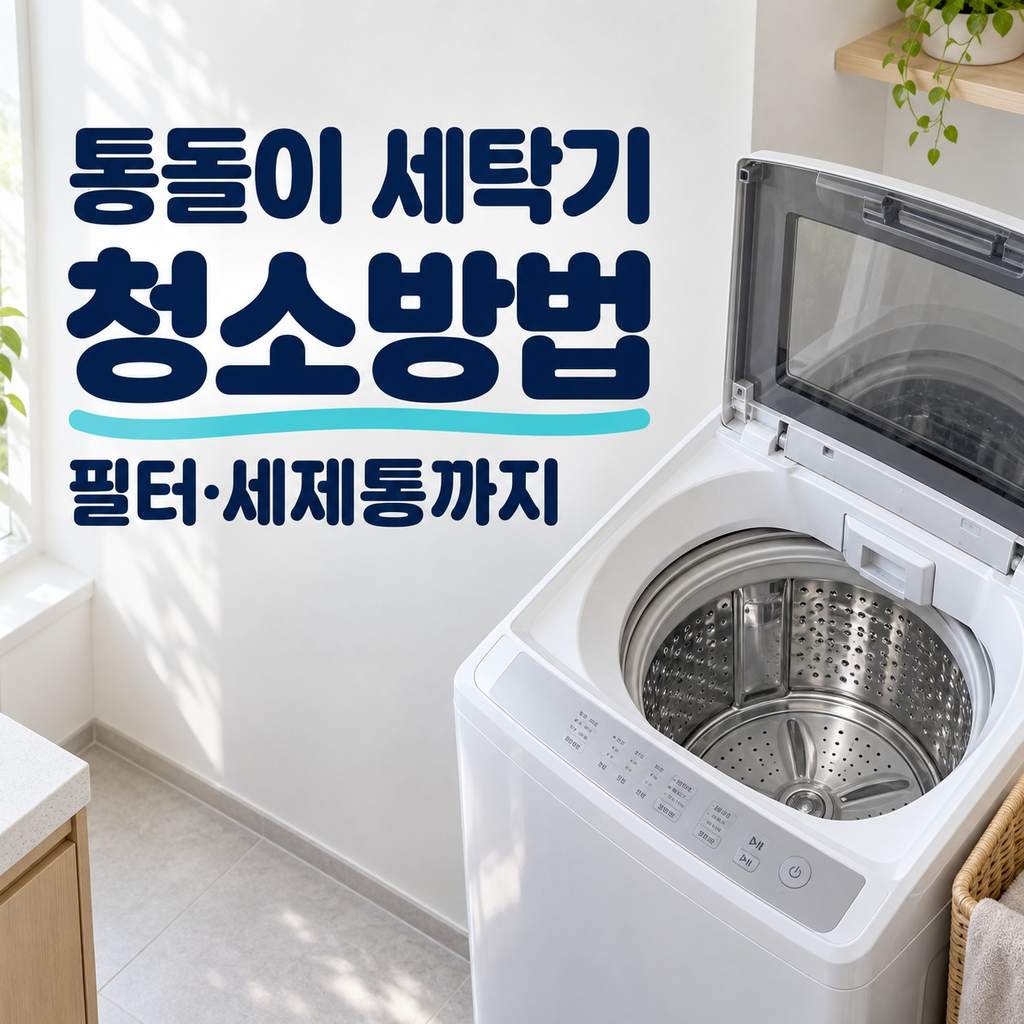 통돌이 세탁기 청소방법, 세척제 선택부터 필터·세제통 관리까지